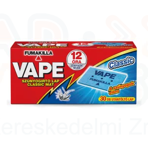 VAPE Classic szúnyogírtó lapka utántöltő elektromos készülékhez 30 db